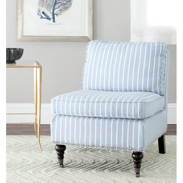 slide 2 of 6, SAFAVIEH Randy Light Blue Armless Club Chair - 24" x 29.9" x 32.7"