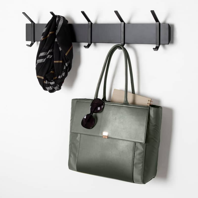 Kate and Laurel Rossmore Modern 5 Hook Shelf - 5 Hooks