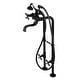 preview thumbnail 41 of 42, Kingston Brass Freestanding Clawfoot Tub Faucet Package with Supply Line in Matte Black