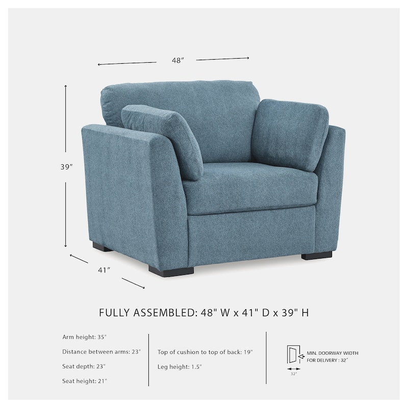 Signature Design by Ashley Keerwick Blue Oversized Chair - 48" W x 41" D x 39" H