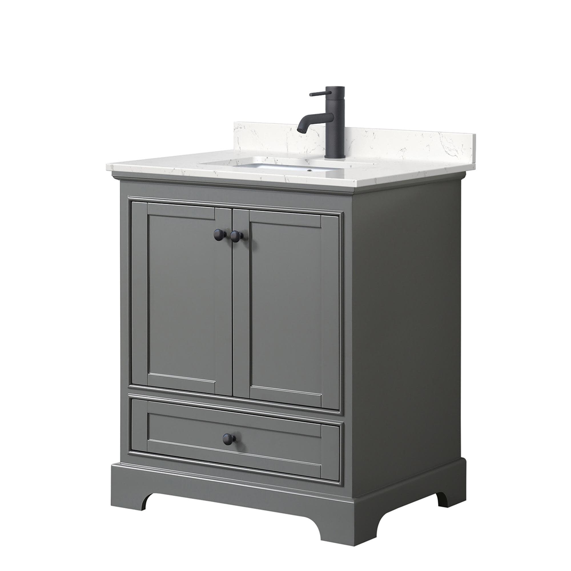 Wyndham Collection Deborah 30" Free Standing Single Basin Vanity Set