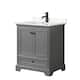 Option Dark Gray / Carrara Cultured Marble Top / Matte