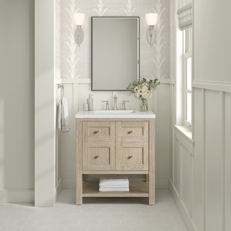 James Martin Vanities Breckenridge 30" Single Vanity, Whitewashed Oak