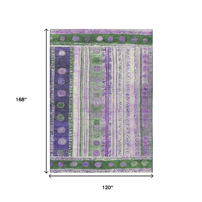 HomeRoots Striped Transitional Rectangle Outdoor Rug