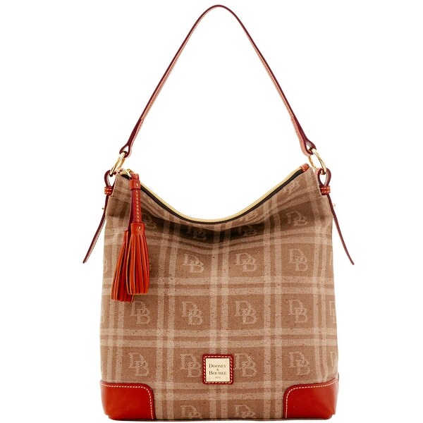 Dooney & Bourke DB Plaid Jacquard Small Sloan (Introduced by Dooney & Bourke at $228 in Jul 2016) - Tan