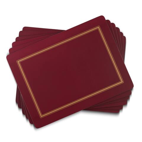 Pimpernel Classic Burgundy Placemats Set of 4 - 15.7 x 11.7 Inch