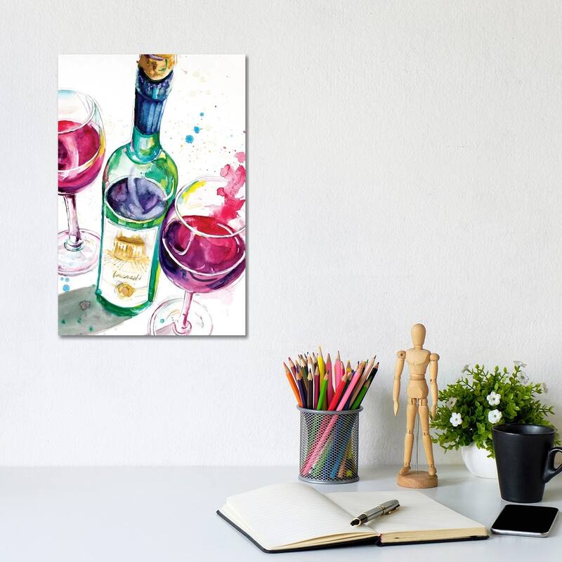 iCanvas "Red and White Wine I" by Patricia Pinto Canvas Print - 12x8x0.75