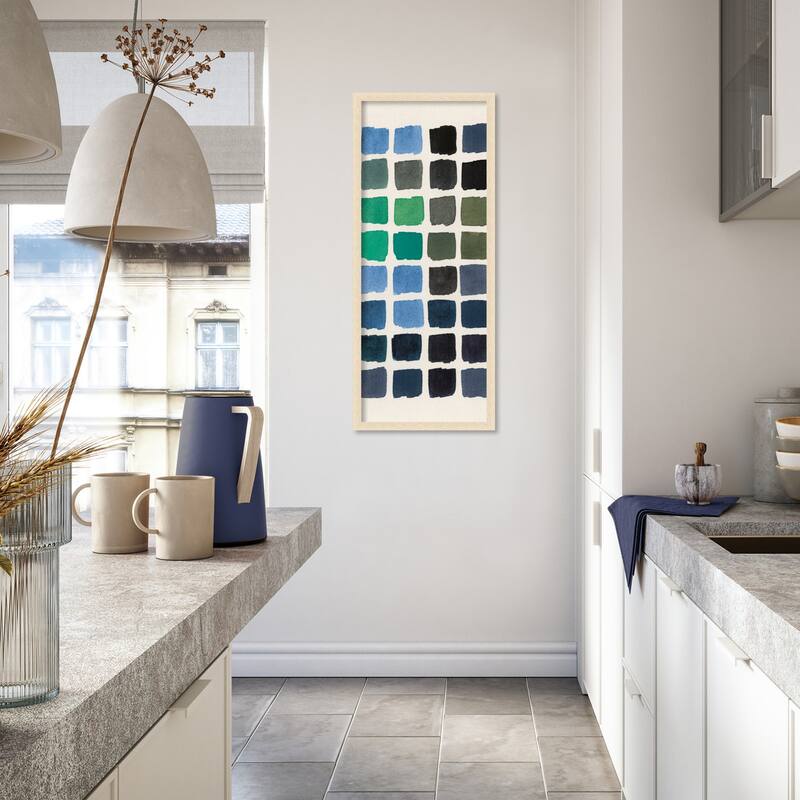 Amanti Art Framed Fabric Pinboard Retro Color Chart by Wild Apple Portfolio Printed Bulletin Board - Board Size 16 x 40