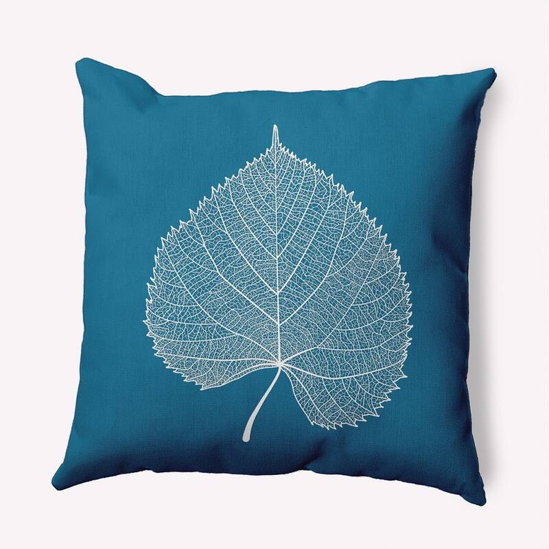 Leaf Study Fall Indoor/Outdoor Throw Pillow - 16" x 16" - Unreal Teal