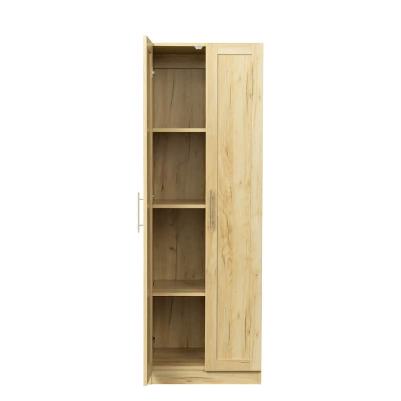 High wardrobe and kitchen cabinet with 2 doors and 3 partitions