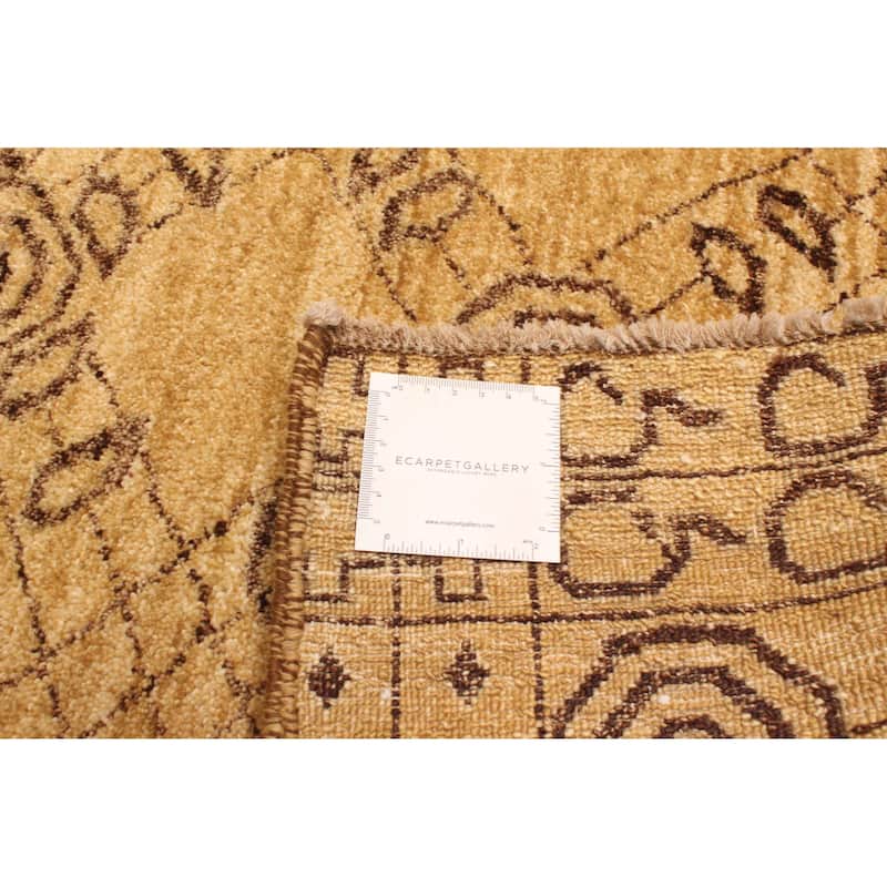 ECARPETGALLERY Hand-knotted Peshawar Ziegler Khaki Wool Rug - 7'11 x 10'0
