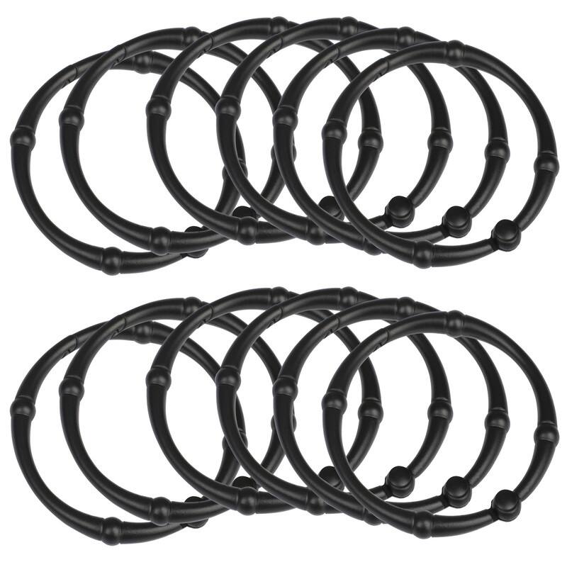 Utopia Alley Victoria Rustproof Shower Curtain Rings for Bathroom - Set of 12