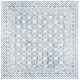 preview thumbnail 12 of 20, SAFAVIEH Handmade Blossom Manuela Modern Floral Wool Rug 6' Square - Blue/Ivory - Square