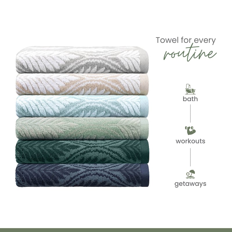 Martex Restore Fern Ogee Sage Bath Towel