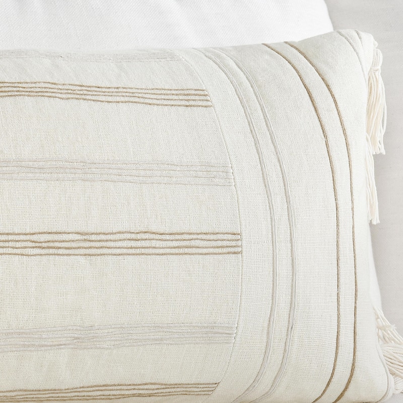 Villa by Classic Home Apana Embroidered Throw Pillow