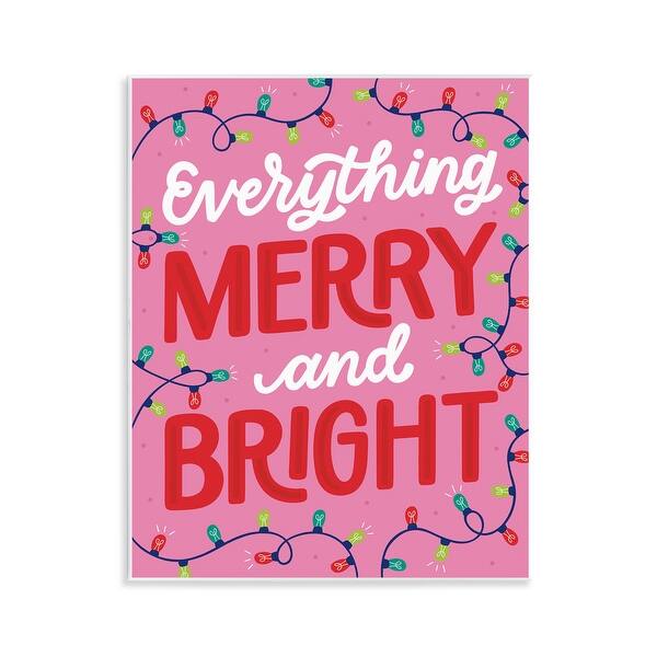 Merry Lean Stupell Everything Merry and Bright Wall Plaque Art Design By Jalynn ...