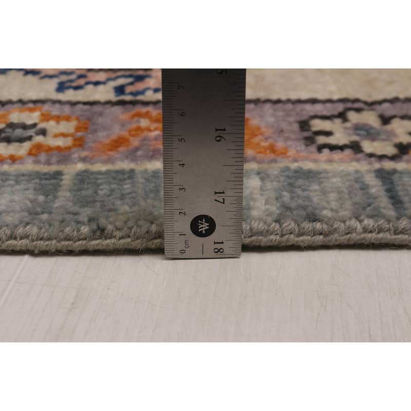 ECARPETGALLERY Hand-knotted Modern Oushak Light Blue Wool Rug - 8' 1" x 9' 11"