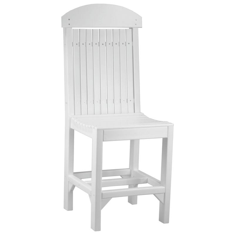 Set of 4 Poly Lumber Classic Dining Chairs - Side Chair - White - Counter Height