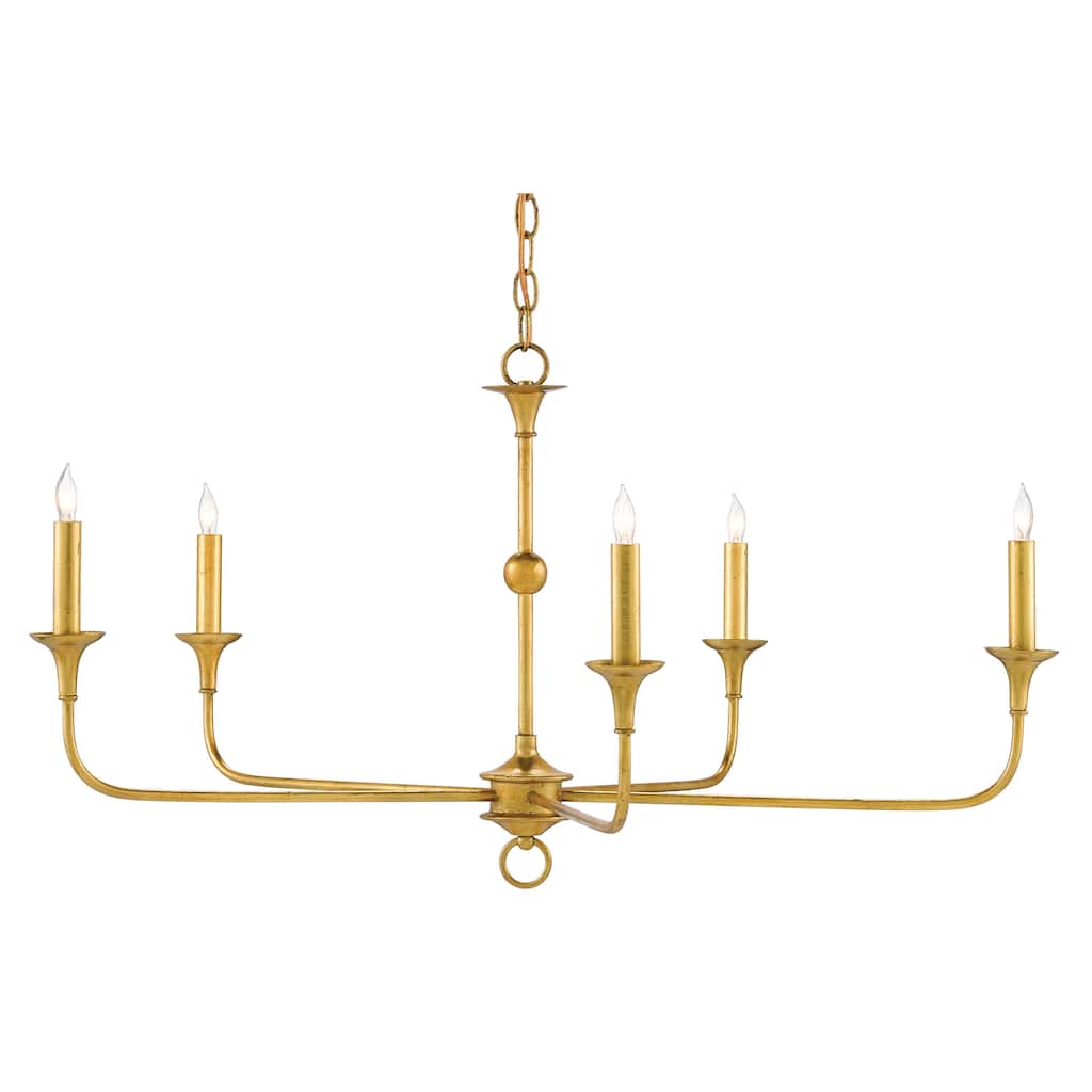 Currey & Company Nottaway Small Gold Chandelier - 18.75"h x 36"dia