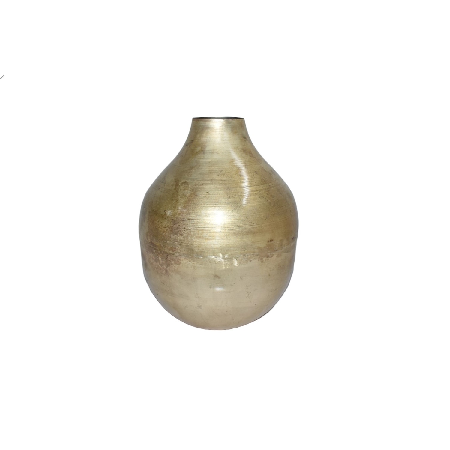 Lg. Iron Vase Brass 10.75
