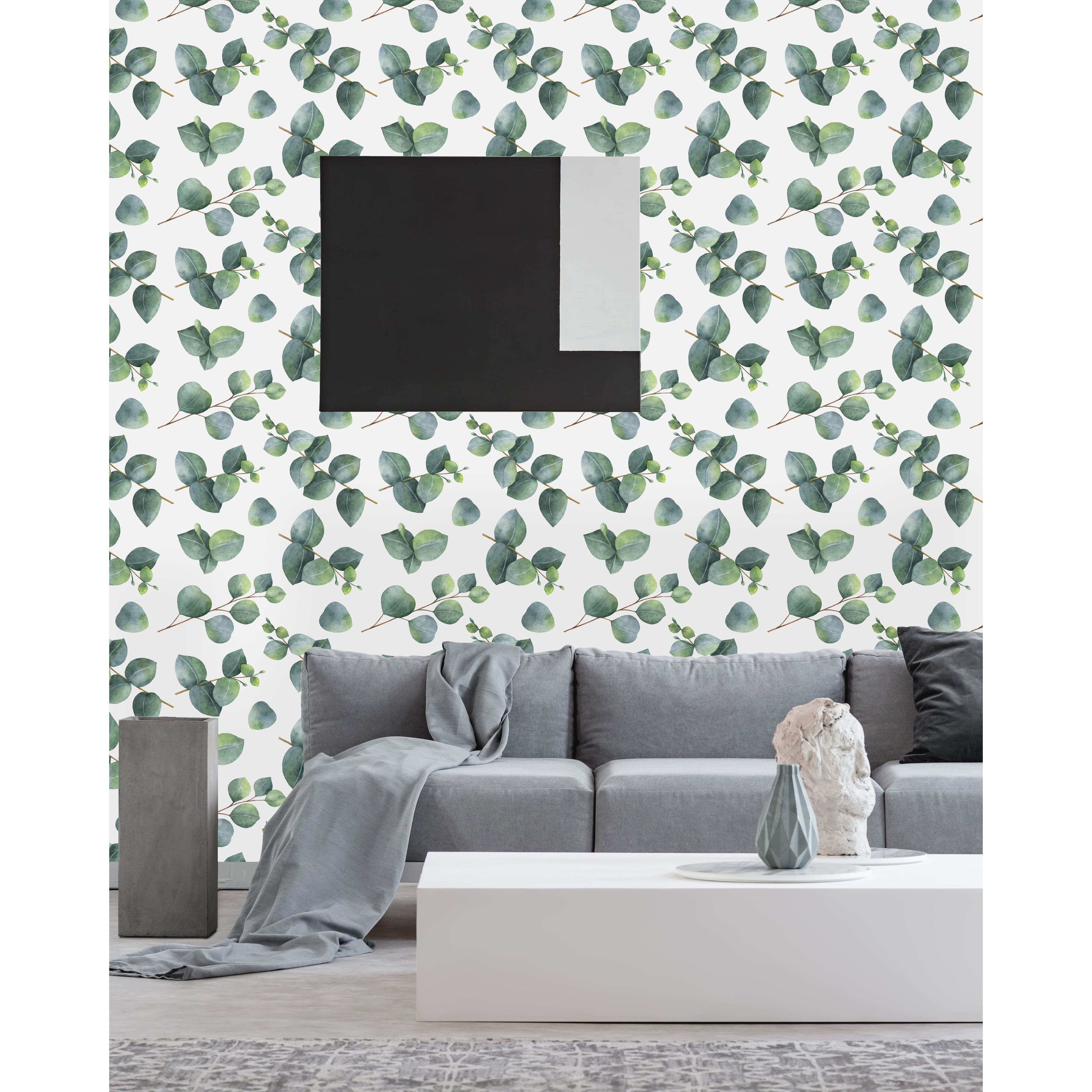 Light Eucalyptus Leaves Peel and Stick Wallpaper Bed Bath & Beyond