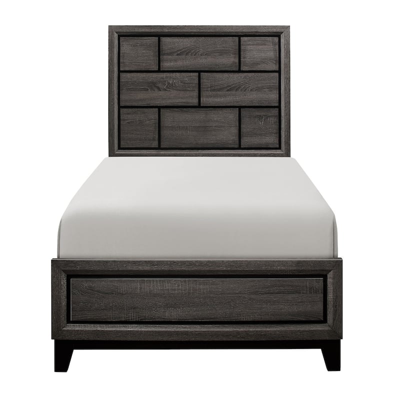 Sondra Gray Panel Bed - Twin