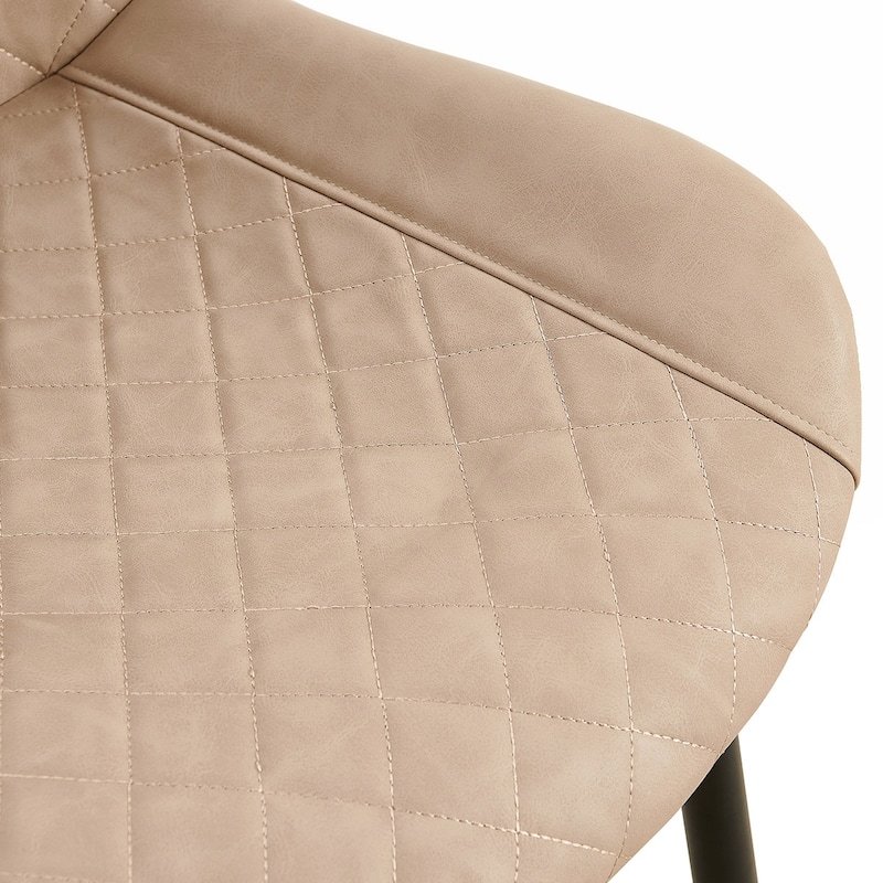 4PCS PU Armless Dining Chairs