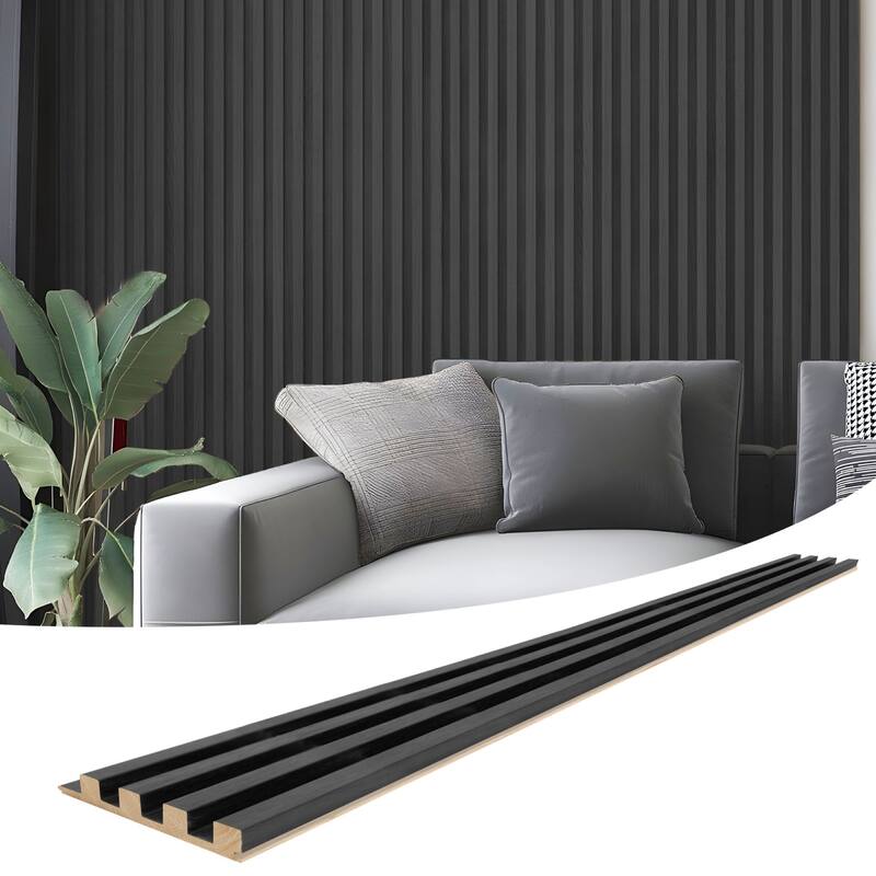 Art3d 103.94''x5.71'' Slat Wood Wall Paneling for Interior and Ceiling Decoration,4-Pack