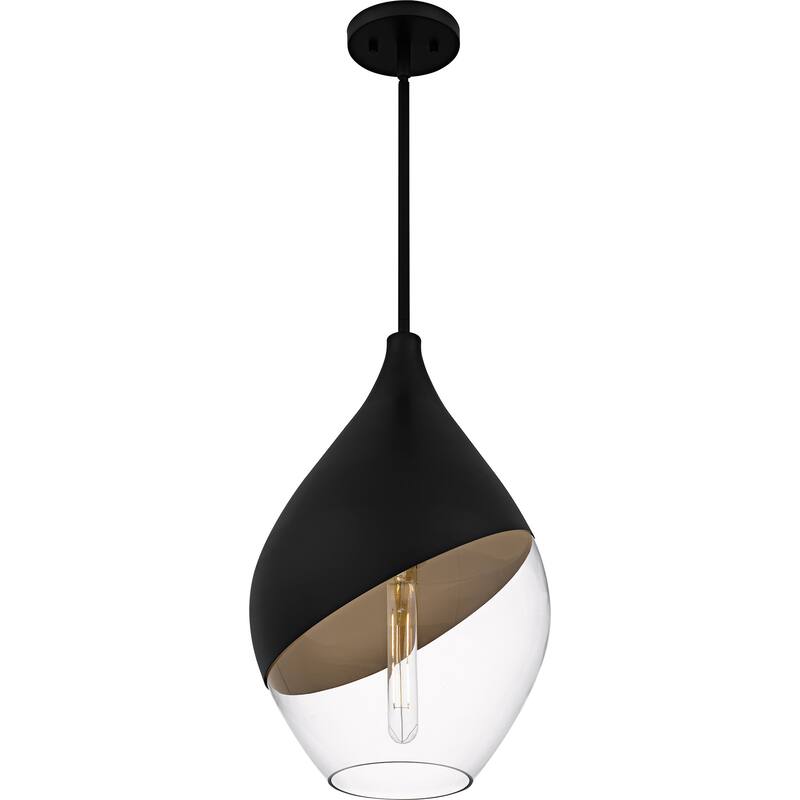 Drover 1-Light Matte Black Pendant