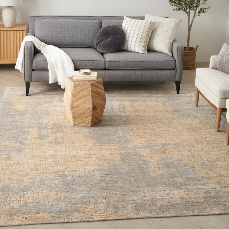 Nourison Harmony Indoor only Gold Abstract Area Rug