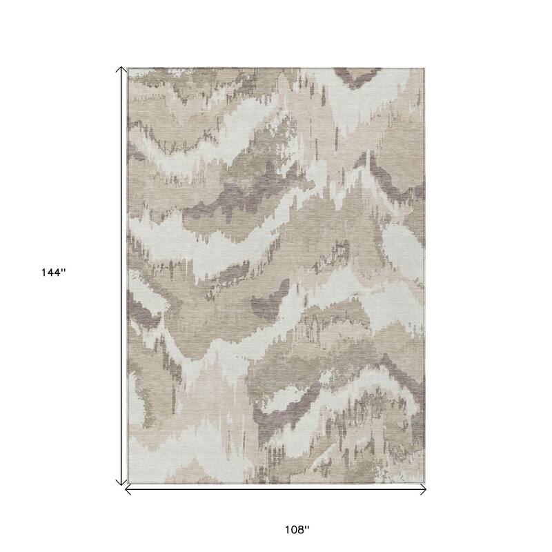 HomeRoots Abstract Transitional Rectangle Outdoor Rug