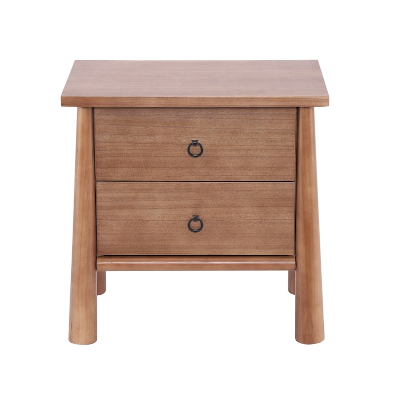 Christopher Knight Home - Modern Minimalist 23.62" Nightstand with Solid Wood Round Tapered Legs, Multi-Functional Use