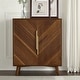 preview thumbnail 1 of 5, Art Leon Handcrafted Wood Sideboard with 2 Doors Walnut Brown