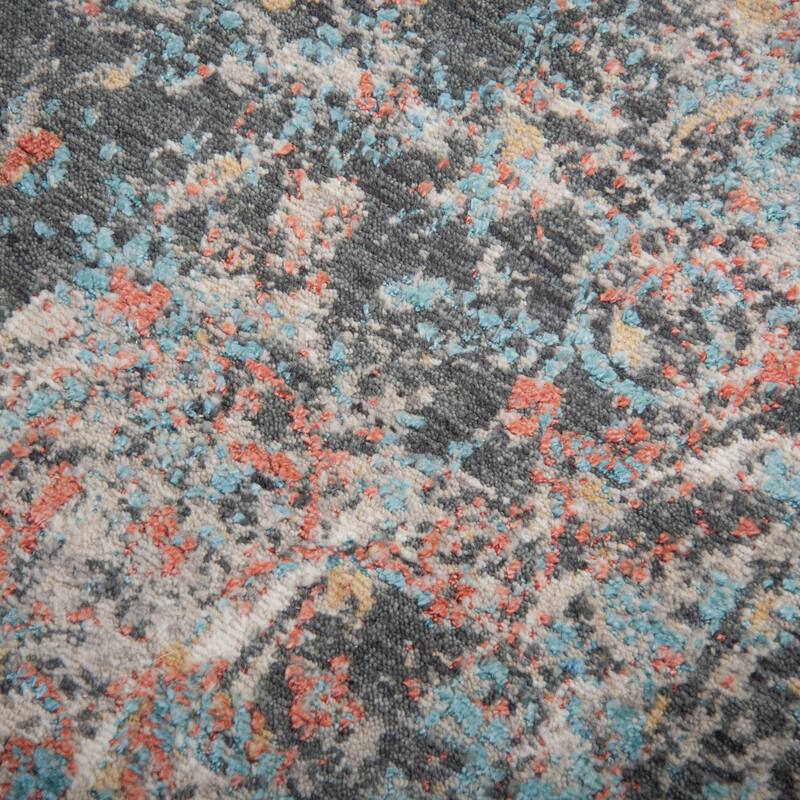 Alora Decor Cosmopolitan Modern Charcoal Gray Wool/Tencel Area Rug