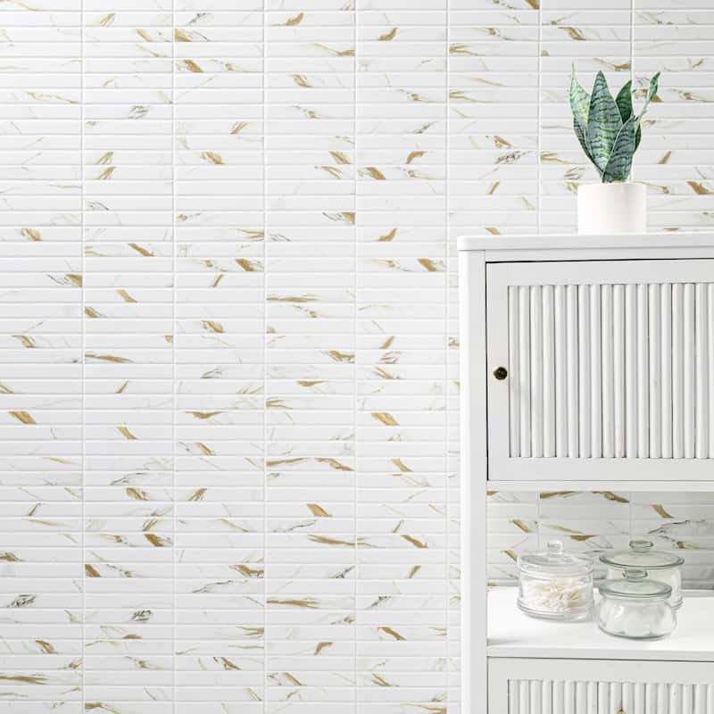 Ackland AKM-P-1X6STM-CA 12" x 12" Porcelain Rectangle Floor and Wall