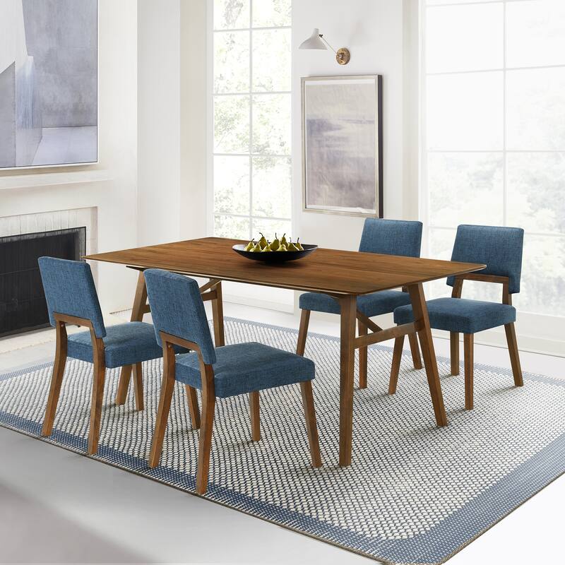 Channell Mid-Century Modern Upholstered Wood Dining Chairs - Set of 2/4/6
