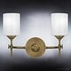 preview thumbnail 3 of 5, Luxury Mid-Century Modern Bath Vanity Light, 10"H x 15"W, with Cosmopolitan Style, Rustic Brass, by Urban Ambiance