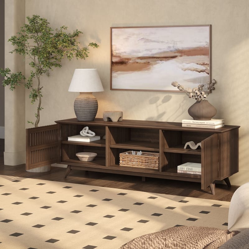 Plank and Beam Mid-Century Modern TV Stand