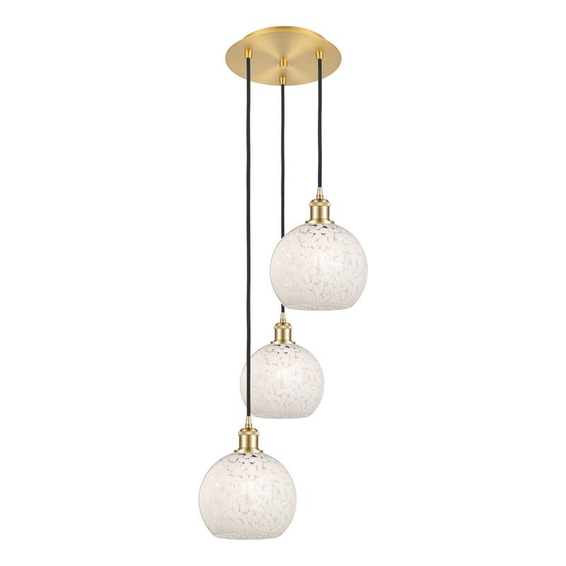 Innovations Lighting 113B-3P-36-15 White Mouchette Pendant White