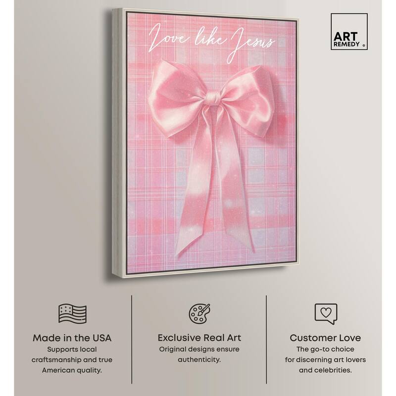 Love Like Jesus Bow Canvas by Art Remedy