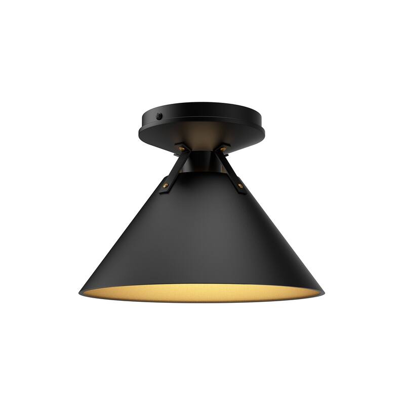 Alora Lighting FM584507 Archer 10" Wide Semi-Flush Ceiling Fixture - Matte Black