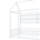 preview thumbnail 24 of 70, Metal Floor House Bed Frame with Fence and Shelves