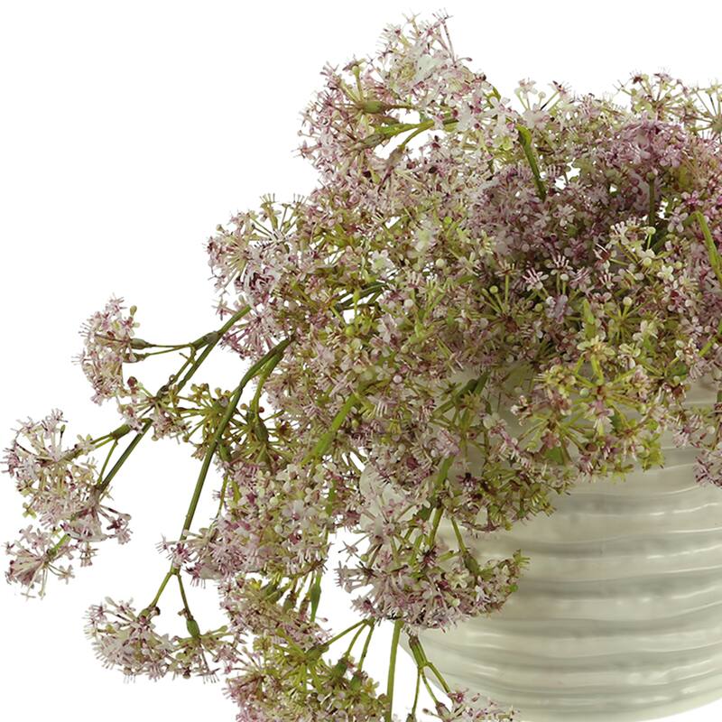Weeping Laurel Arrangement in Ceramic Pot - Purple, Pink, White