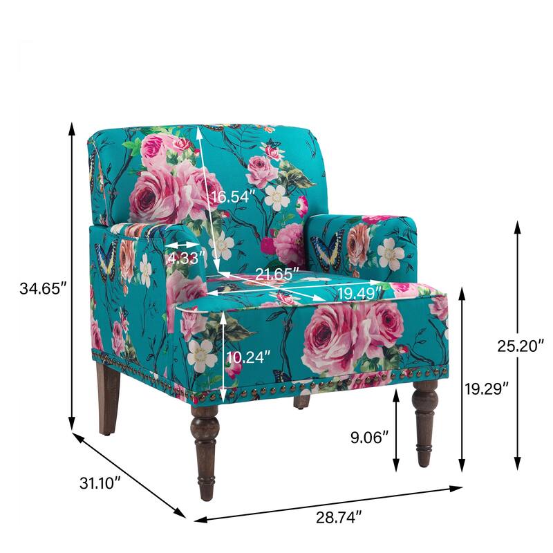 Modern Striped Accent Chairs with Arms