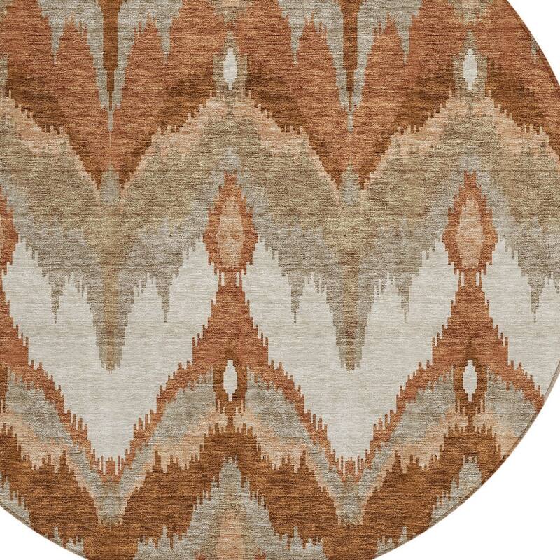 HomeRoots Ikat Transitional Rectangle Outdoor Rug