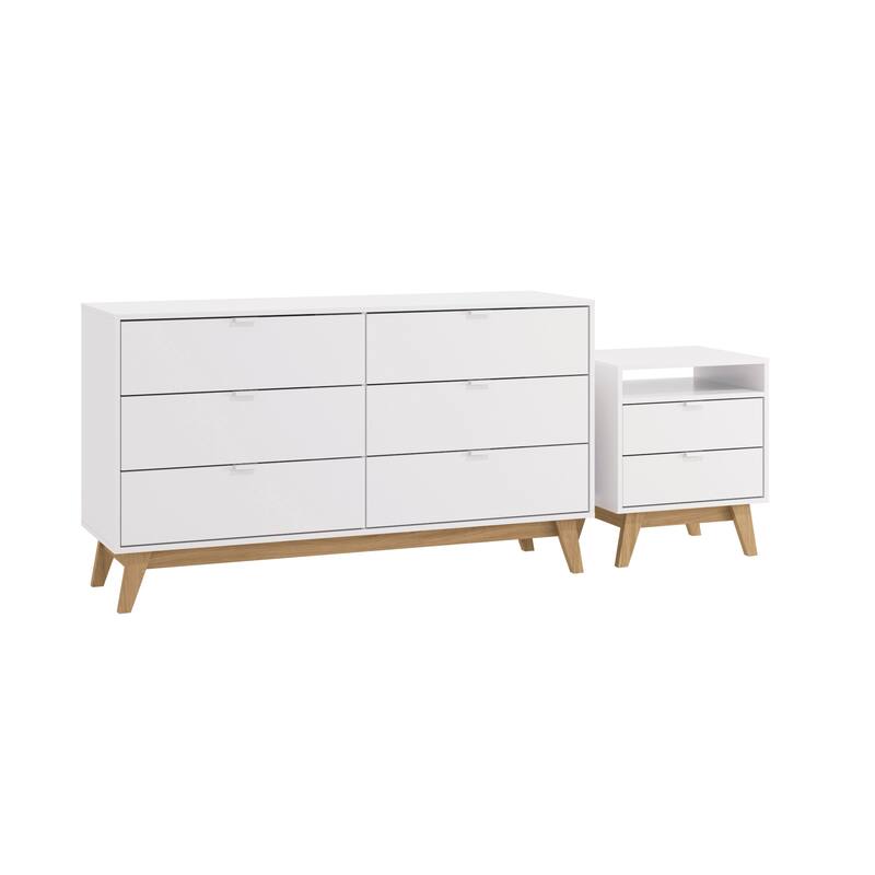 Kappesberg New Hanford 2-Piece Bedroom Set with one (1) Dresser and one (1) Nightstand