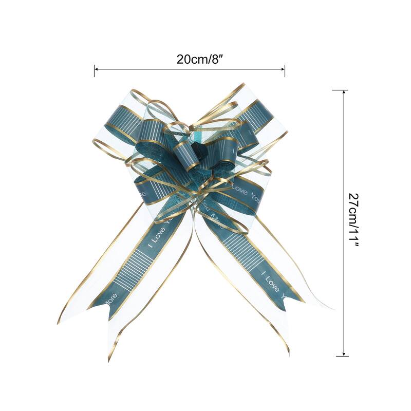 10pcs Large Pull Bow Love You Gift Wrapping Bows Ribbon Organza