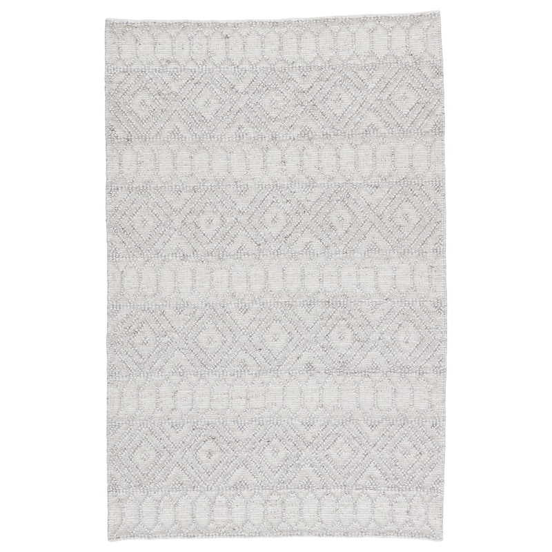 Whyte Indoor/ Outdoor Trellis Light Gray/ White Area Rug - 2' x 3'