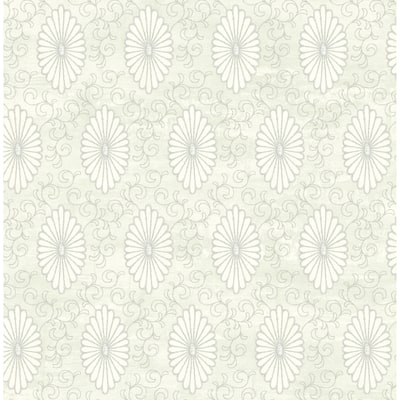 Seabrook Designs Palladium Medallion Unpasted Wallpaper