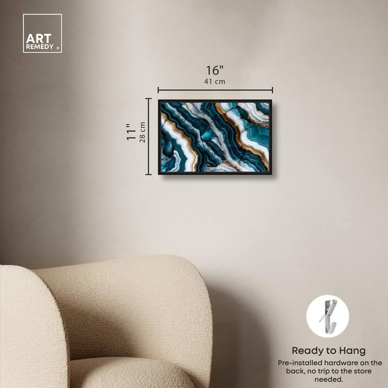 Teal Tides Treasure I Canvas by Art Remedy